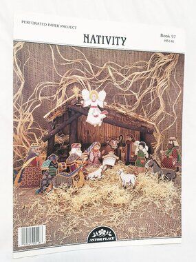 Nativity Baby Jesus Mary Perforated Paper Pattern Cross Stitch Astor Place HS148